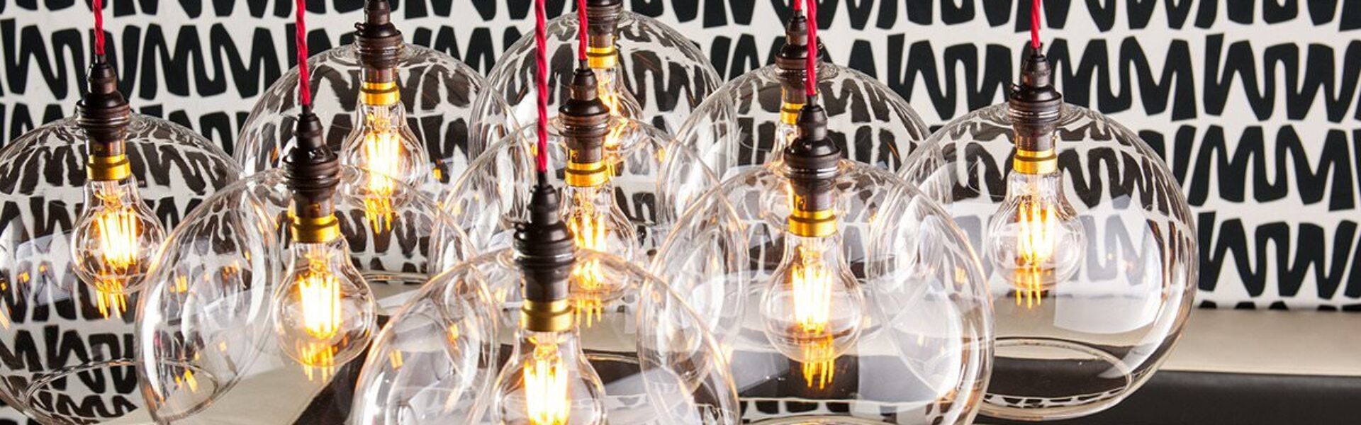 GLASS GLOBE PENDANT LIGHTS, HANDMADE HAND BLOWN IN THE UK