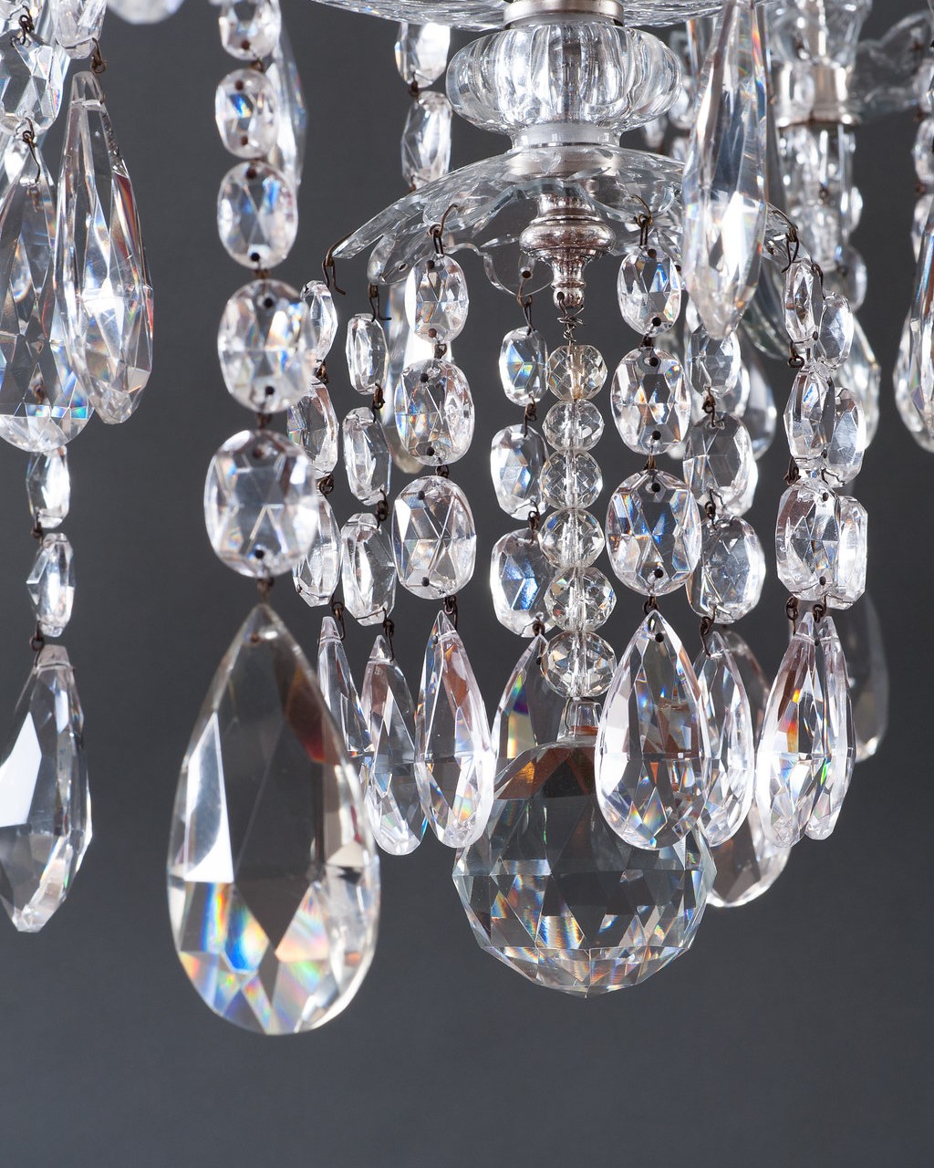 Perry & Co 12 branch antique crystal chandelier - Image 5