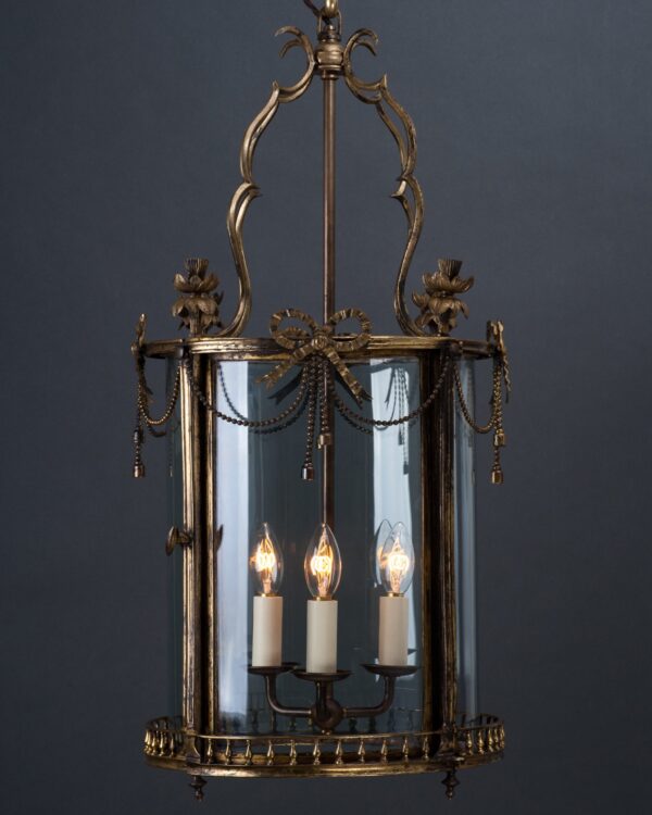Georgian Style Circular Antique Brass Lantern